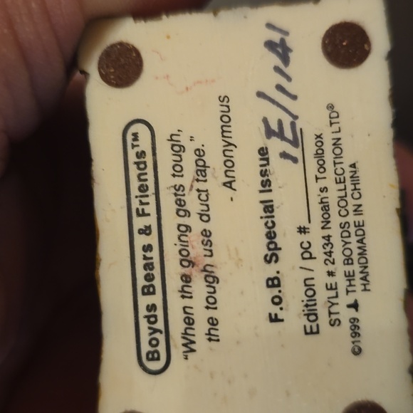 Charming BOYDS Bear Figurine Set - Brown and BlueNOAHS ARK LOT OF 4 - Picture 8 of 11